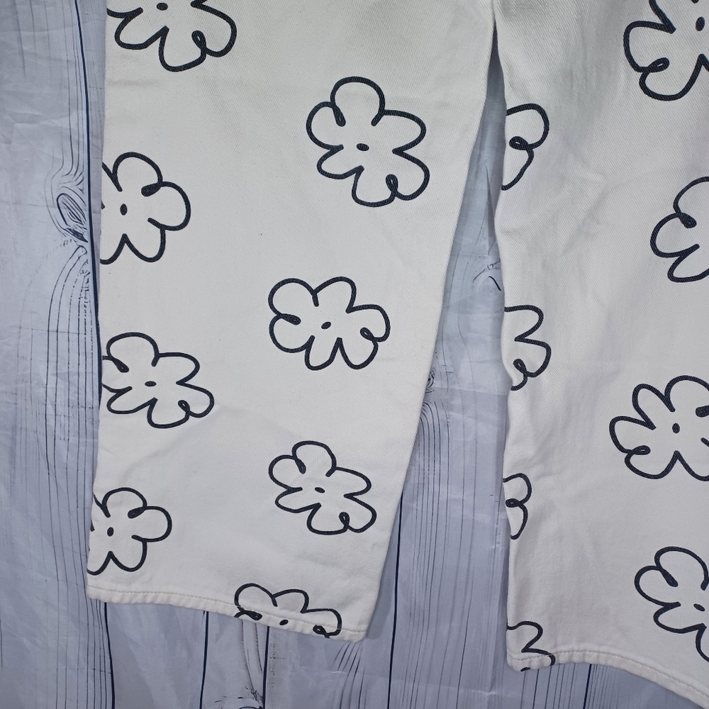 Floral Print Off White Boho Jeans - Picture 13 of 13